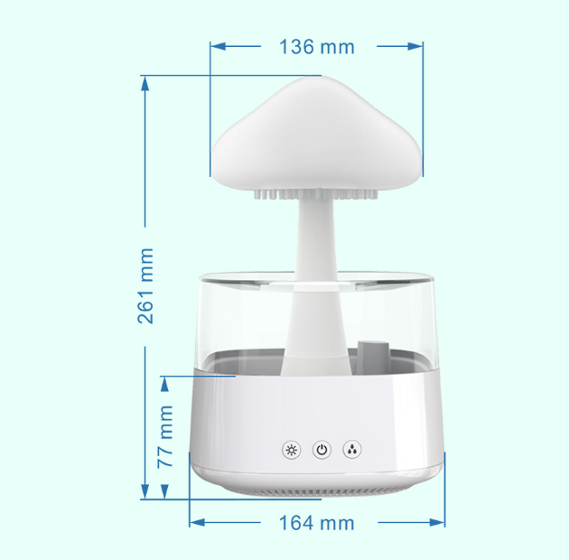 HUMIDIFICADOR AIRCLOUD DIFUSOR DE AROMAS y FUENTE DE AGUA RELAJANTE