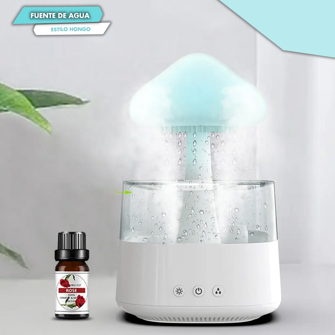 HUMIDIFICADOR AIRCLOUD DIFUSOR DE AROMAS y FUENTE DE AGUA RELAJANTE